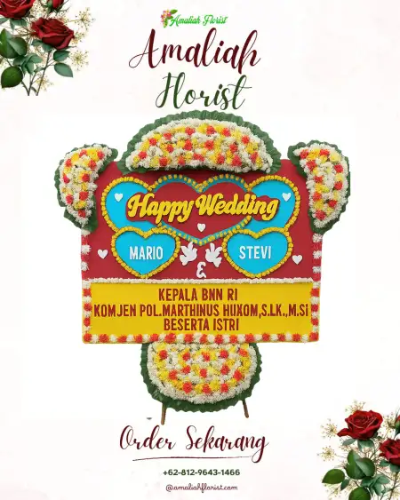 Papan Bunga Pernikahan Serasan Timur